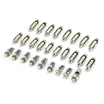 

27pcs For Mercedes Benz E class W211 02-08 Car Interior White LED Light Mini Bulbs Kit 6000K Auto Accessories High Quality