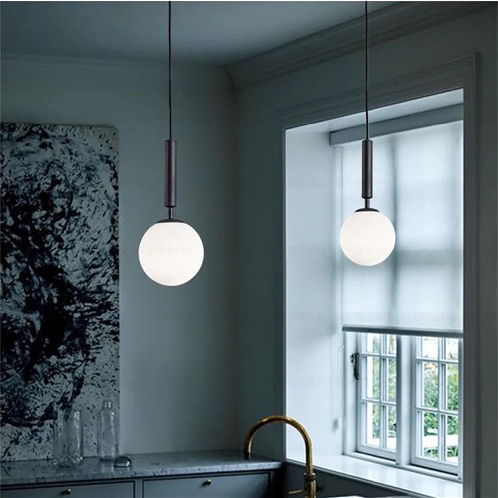 

E14 modern Nordic design LED round chandelier, simple ceiling lamp for bar/kitchen/bedroom/coffee shop AC220V