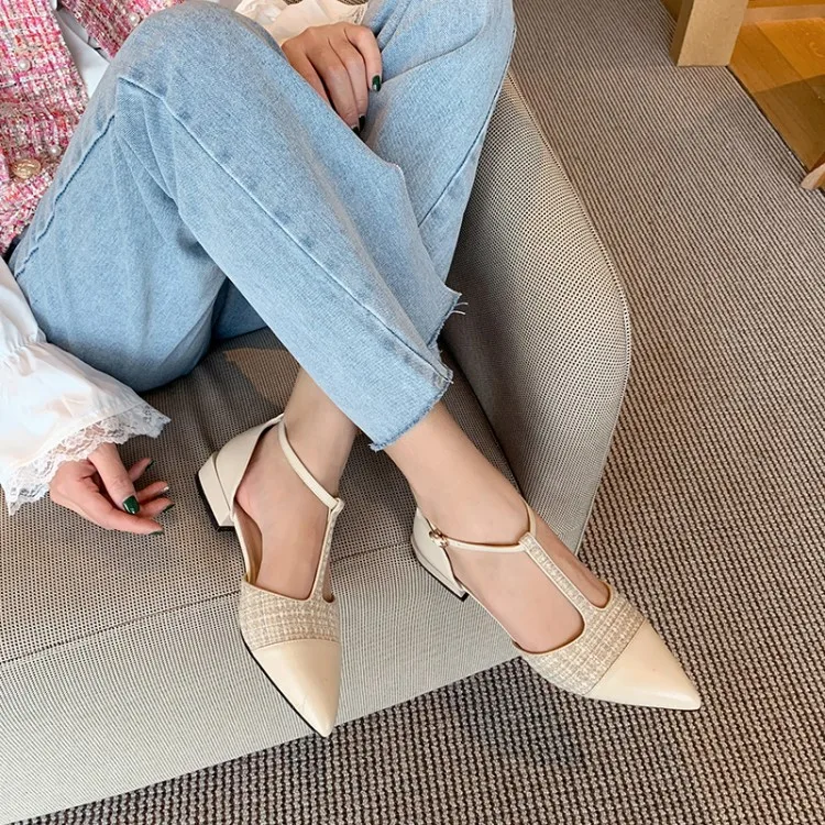 

Women's Spring And Autumn 22020 New Style Online Celebrity Graceful Flat Heel Low-Cut Sping Sandal