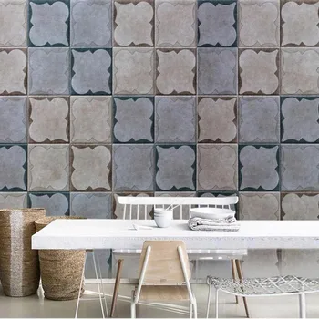 

milofi custom 3D geometric retro nostalgic lattice art bedroom living room TV background wallpaper mural