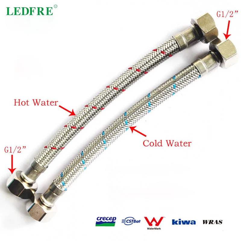 

LF15001B-40CM G1/2*G1/2" Flexible Braided Faucet Water Supply Hose & SS Hose Supply &SS braided connector