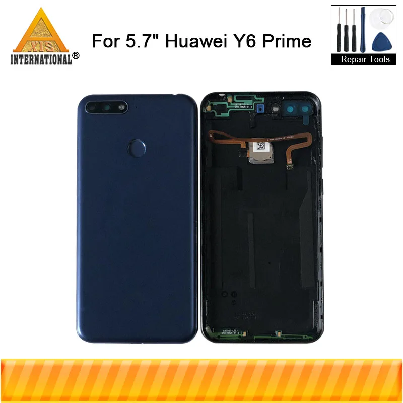 Чехол Axisinternational Для 5," huawei Y6 Prime /Y6, задняя крышка батареи, чехол+ отпечаток пальца+ боковые клавиши+ стеклянные линзы+ вспышка