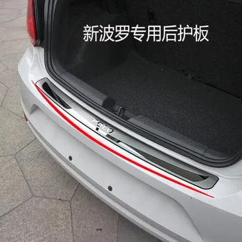 

High quality stainless steel rear windowsill panel,Rear bumper Protector Sill For polo 2011--2018 Car-styling