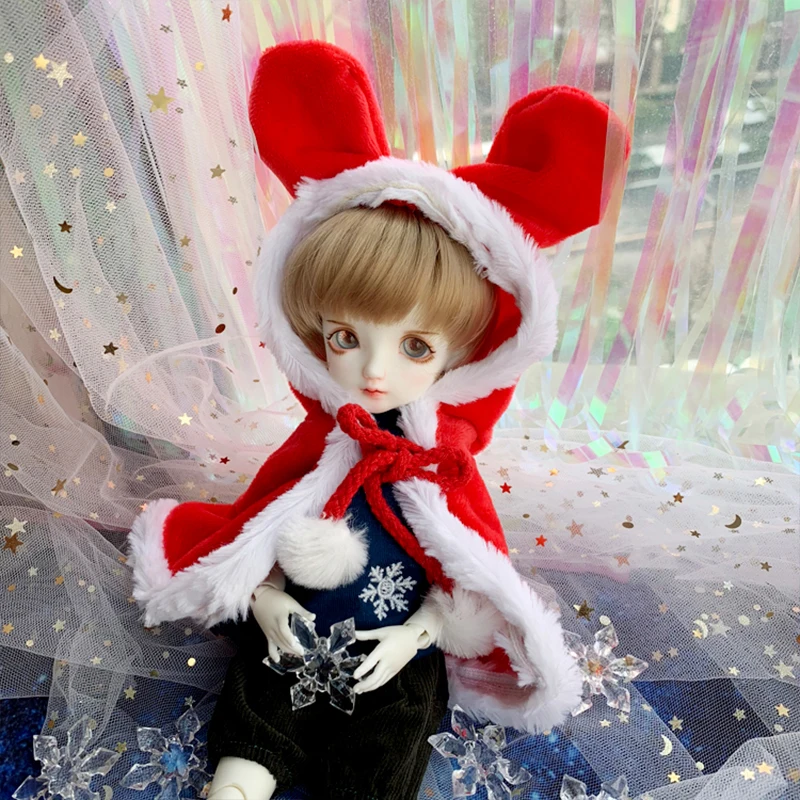 Кукла Одежда 1/6 BJD одежда Зимняя Красная накидка+ футболка+ шорты для 1/6 BJD кукольная одежда для кукол