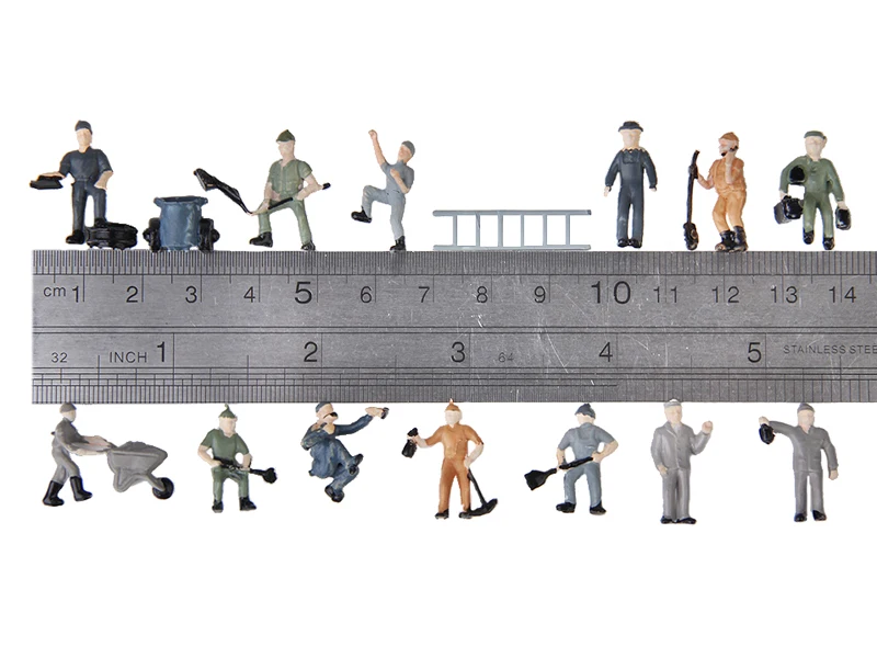 25 Model Train Railway Worker People Figures Diorama Layout HO Scale 1:87