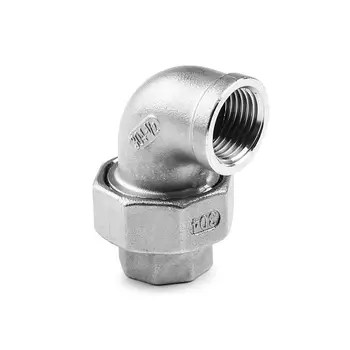 

1" Female BSP Thread 304 Stainless Steel Live Joint Elbow Coupling Union Connector Pipe Fitting for Tube Connection