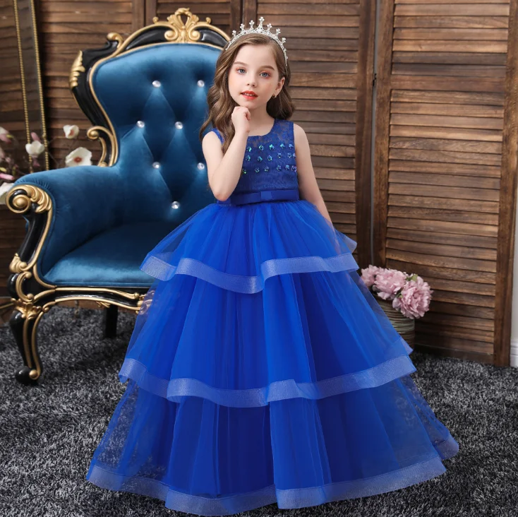2019 Christmas Girls Maxi Dress Bridesmaid Kids Dresses For Teen Wedding Elegant Party Tutu Frocks 6 8 10 12 14 16 Years | Детская