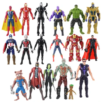 

24pcs/lot Avengers Superhero Figures Collection Super Hero Captain America Iron Man Spiderman PVC Action Figure Toys