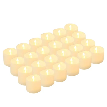 

Flameless Candles, LED Tea Light Candles with Battery-Powered Wedding Candles Decorations for Parties Events,24 Pack