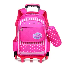 Шесть колёса флэш дети тележка школьная сумка рюкзак школьный портфель на колесиках для обувь мальчиков девочек ученический рюкзак