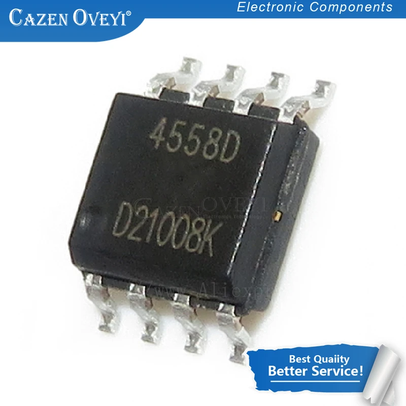 100 шт./лот JRC4558D SOP-8 NJM4558D SOP 4558 SMD 4558D JRC44558 в наличии | Электронные компоненты и
