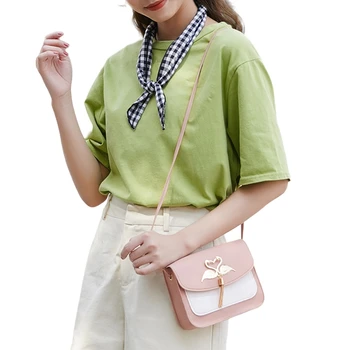 

Square Bag 2020 Fashion New PU Leather Women Handbag Hit Color Shoulder Messenger Bag Lady Crossbody Female Evening Bag