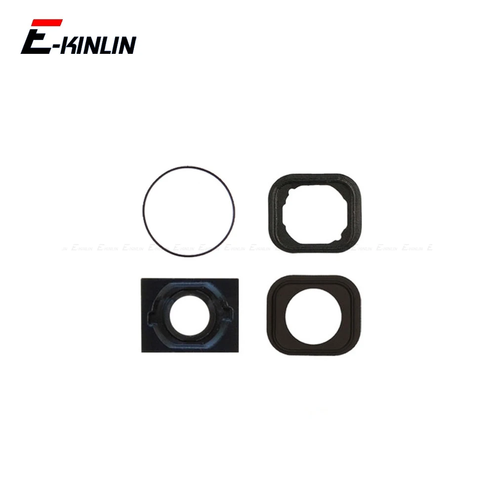 5Pcs Guarnizione Di Tenuta Pulsante Home Per Iphone 4 4S 5 5S 5C Se 6 7 6S 8 Plus Spazio Adesivo In Gomma Adesivo Parti Di Ricambio