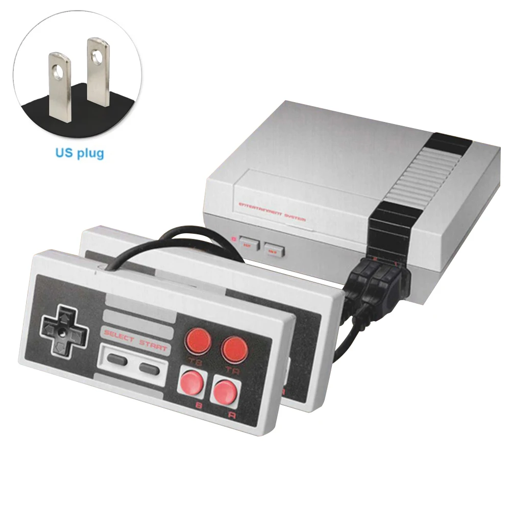 Vintage Gaming Player Family Electronics Childhood NES Gift 8 Bit TV Game Console Handheld 2 Controller Plug-in Card Retro Video |
