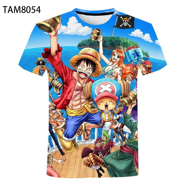 Camisa Camiseta Estampada Full 3d One Piece Monkey D. Luffy