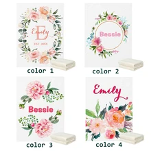 LVYZIHO – couverture personnalisée avec nom de bébé, belle fleur, en molleton, cadeau d'anniversaire, 30x40 / 48x60 / 60x80 pouces