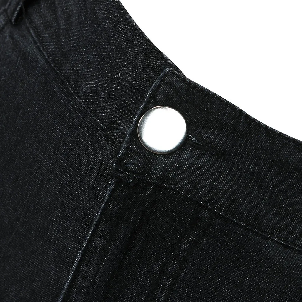 Модные Повседневные однотонные черные джинсы больших размеров женские классические ретро расклешенные джинсы дамское платье с рукавами в колокол Джинсы плотные длинные джинсовые штаны