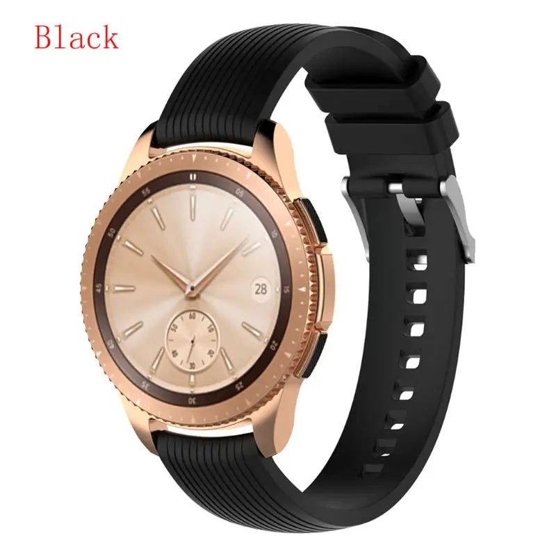 20mm Soft Silicone Watch Band Sports Wrist Strap for Sam-sung Ga-laxy Watch 42mm for smart watch
