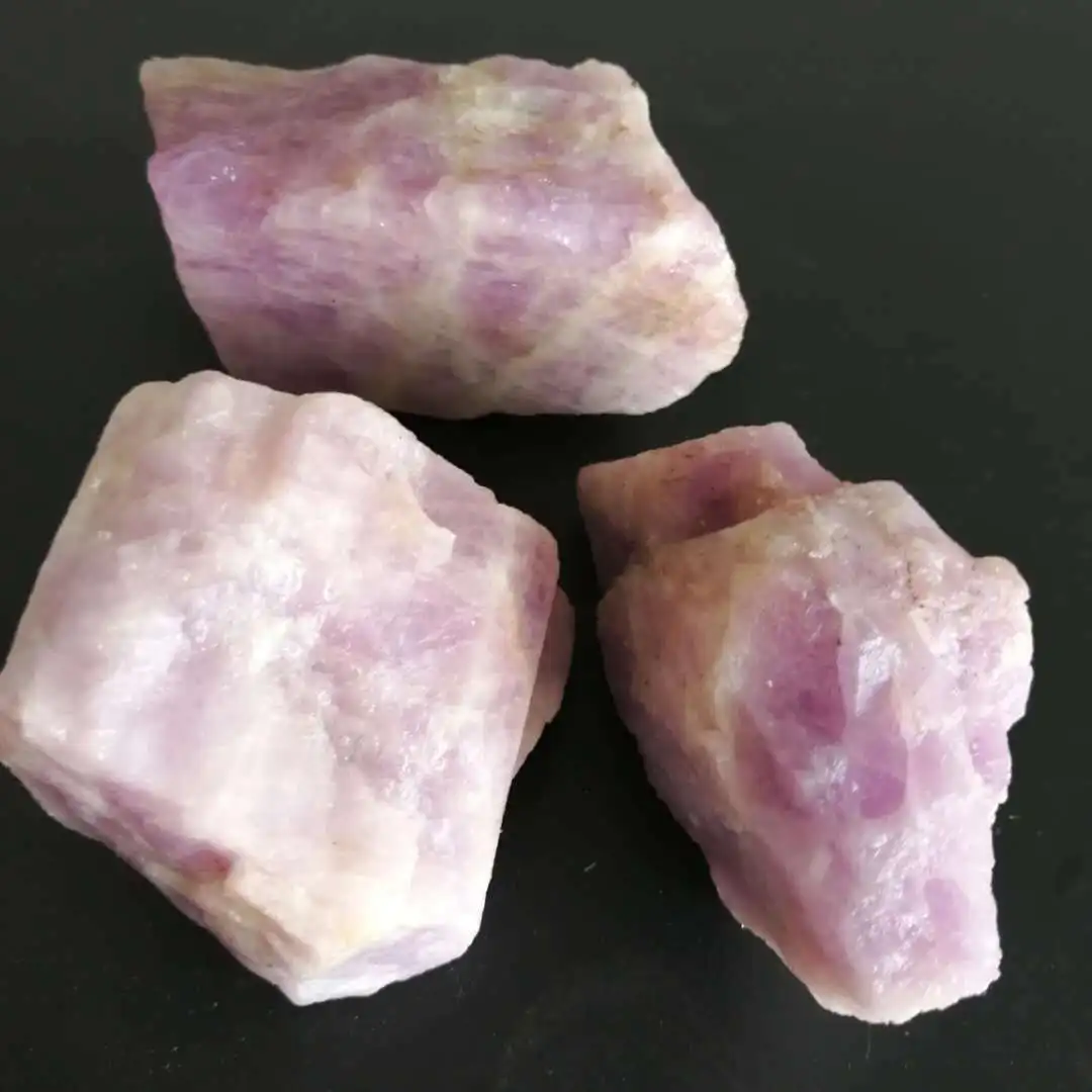 Natural Kunzite Quartz Crystal Spodumene Rough Mineral Stones Healing Decor Natural Stones and Minerals