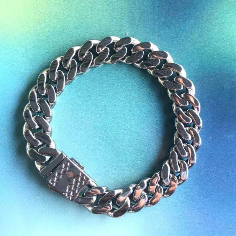 Хип хоп кубинский браслет 12 мм черный Iced Out кубинская цепь звено с CZ Bling сверкающий браслет для мужчин женщин раппер хип хоп ювелирные изделия