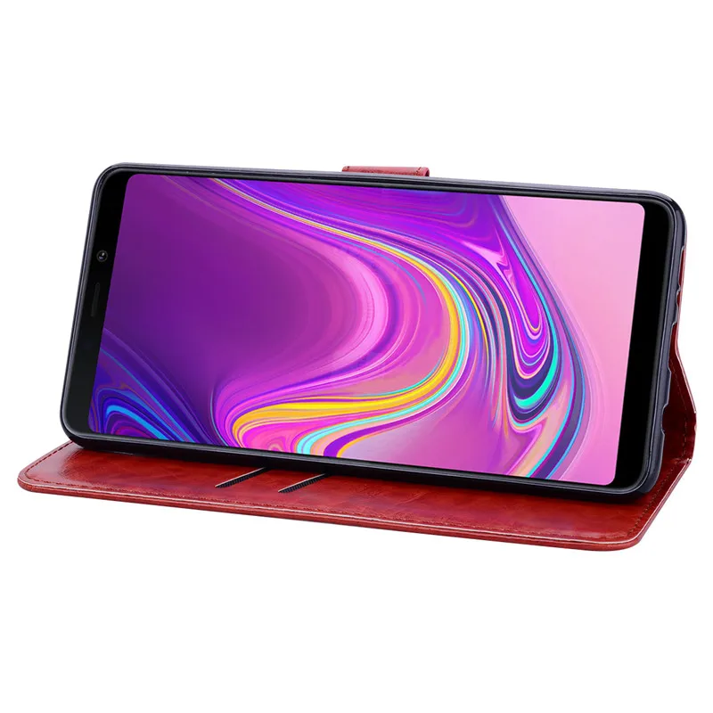 cute samsung phone case Luxury Flip Leather Wallet Phone Case For Samsung Galaxy A9 2018 Case A920F SM-A9200 A 9 2018 Phone Case With Card Holder Coque kawaii phone case samsung