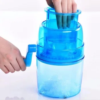 

1.1L Portable Hand Crank Manual Ice Crusher Shaver Shredding Snow Cone Maker Machine Kitchen Appliance for kid and Family