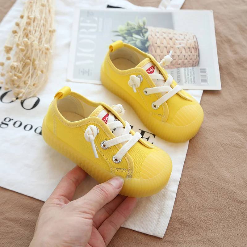 Гель, кремового цвета подошвой; Новинка осени парусиновые туфли для мальчиков для малышки 1-3 мягкое дно 4 до 6 лет, Детская футболка в Корейском стиле, повседневная обувь - Цвет: Цвет: желтый