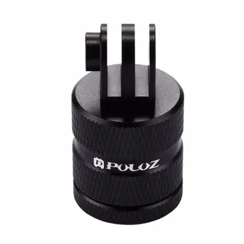 

PULUZ 360 Degree Rotation Connection Holder 1/4 Inch Screw Hole Tripod Mount CNC Adapter for GoPro, Xiaoyi and Sport Cameras