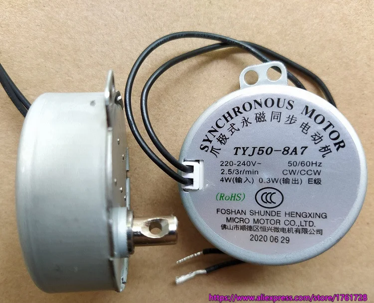 Оригинальный синхронный двигатель AC 220V ~ 240V 2 5/3rpm TYJ50-8A7 для вентилятора S314R |