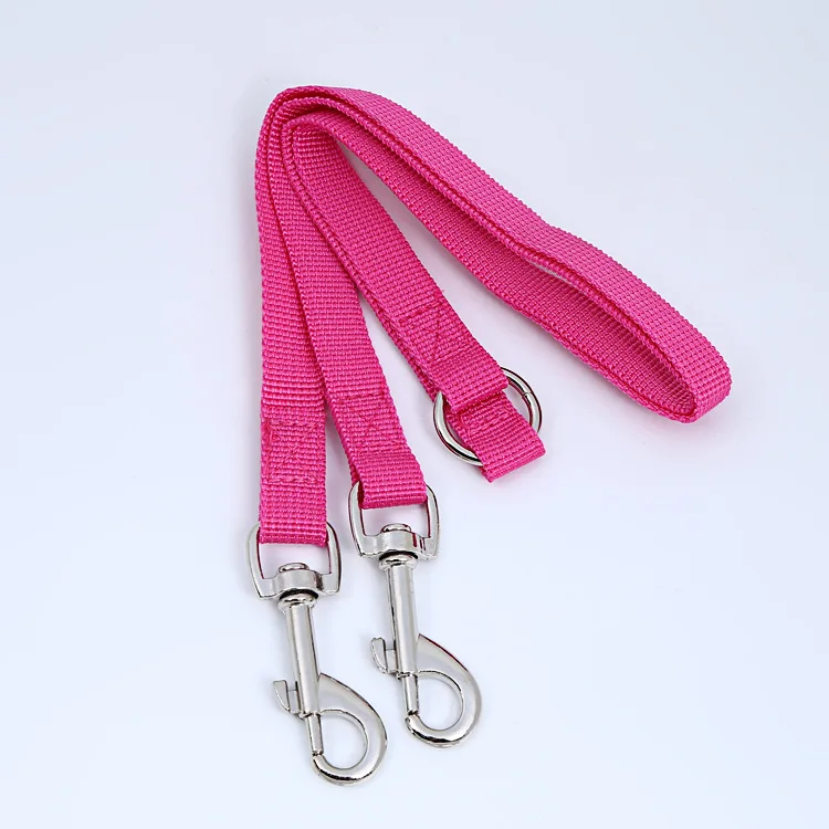 puppy collars Double Twin Dual Coupler Dog Leash Two in One Strong Nylon V Shape Pet Dog Leash Colorful Two Ways Pet Lead 1PCS dog collars girly	 Dog Collars