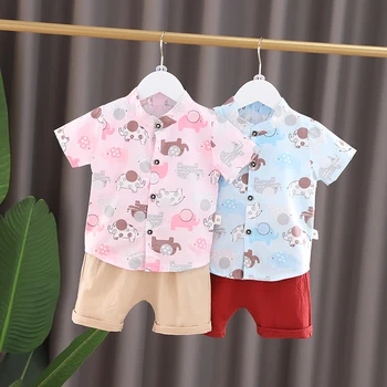 

Summer Baby Clothes Suit Children Boy Girls Cartoon Pattern Shirt Shorts 2Pcs/set Toddler Casual Clothing Infant Kids Tracksuits