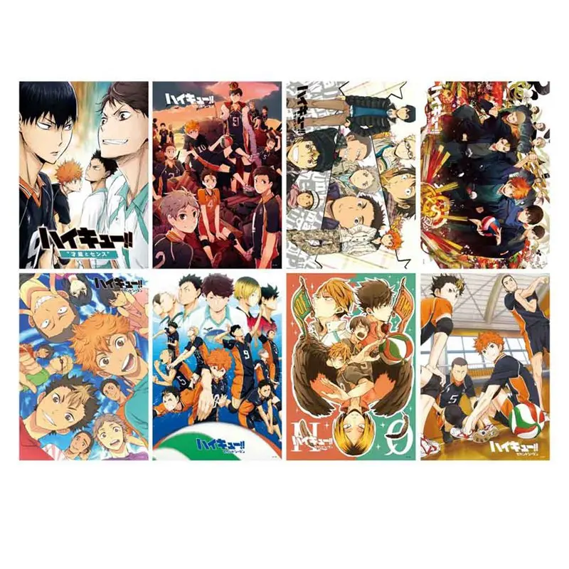 8 шт./компл. Haikyuu Shoyo Tooru Koushi Wakatoshi Ryunosuke Аниме Манга настенный плакат