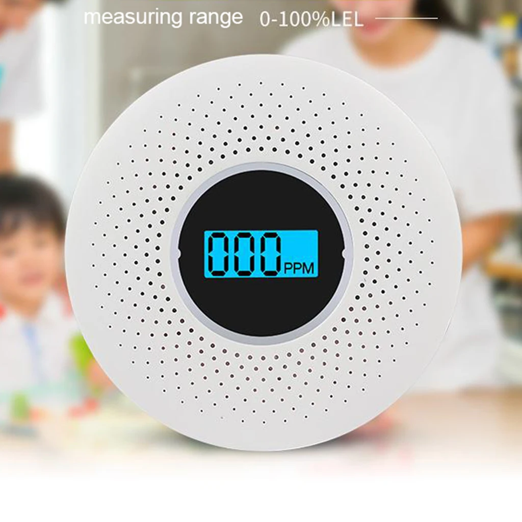 Combination Smoke and Carbon Monoxide Detector Alarm Battery Operated Digital Display for Travel Home Bedroom Kitchen