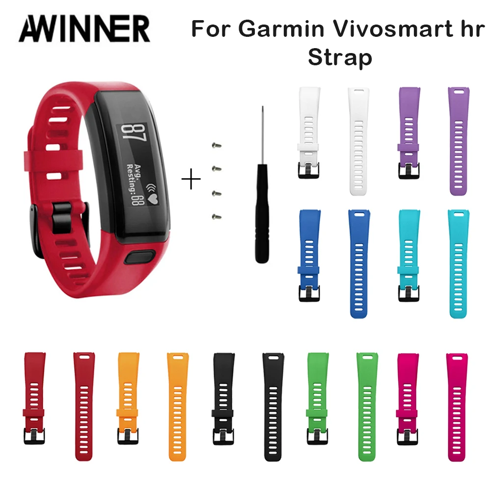 

BEST Wrist Strap for Garmin Vivosmart HR Plus HR+ Watchband With Tools Screw Sports Silicone Watch Band Strap Bracelet Wristband