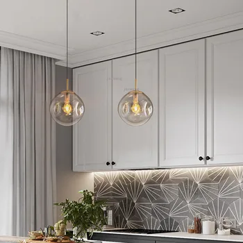 

Modern Decor LED Lighting Light Fixtures Bar Art Glass Pendant Lights Loft Hanging Lamp Living Room Pendant Suspension Luminaire