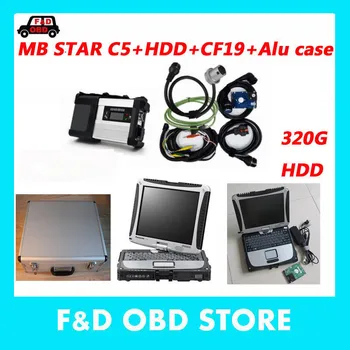 

MB STAR C5 with full Software hard drive 320GB HDD SD C5 installed well in CF19 Laptop Toughbook Ready to work with alu case
