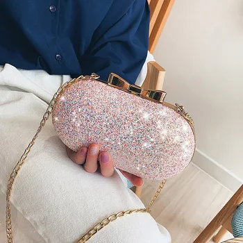 

Sequins Square Crossbody Bag 2020 Summer Fashion New High quality PVC Women's Designer Handbag Chain Shoulder Messenger Bag