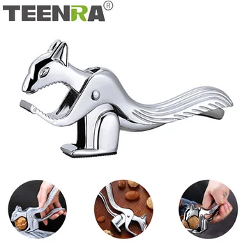 

TEENRA Squirrel Shape Zinc Alloy Walnut Plier Nutcracker Sheller Crack Filbert Plier Nut Sheller Cutter Gadgets Kitchen Tools