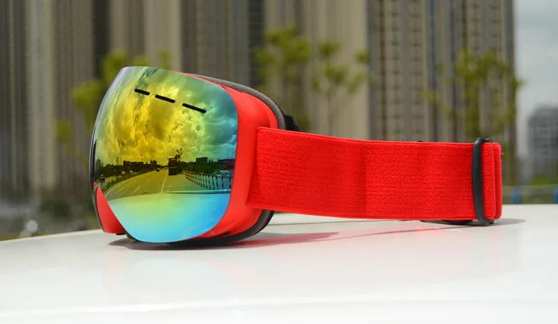 Двухслойные противотуманные большие лыжные очки UV400+ сноуборд очки для велоспорта лыжные зимние очки