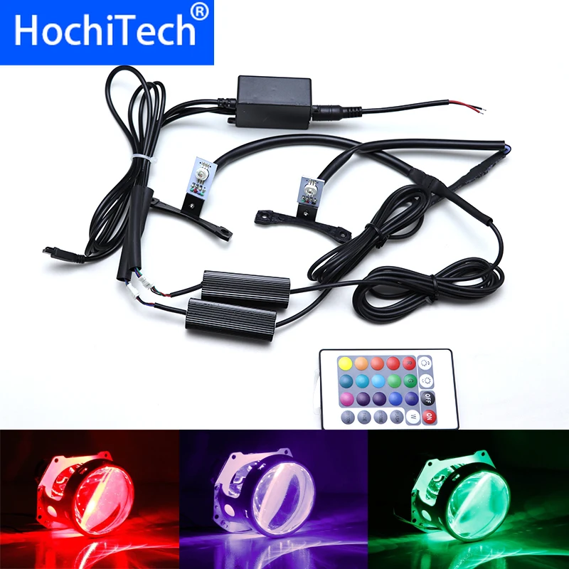 Многоцветный RGB демон глаз светодиодный дьявол глаза с беспроводным пультом