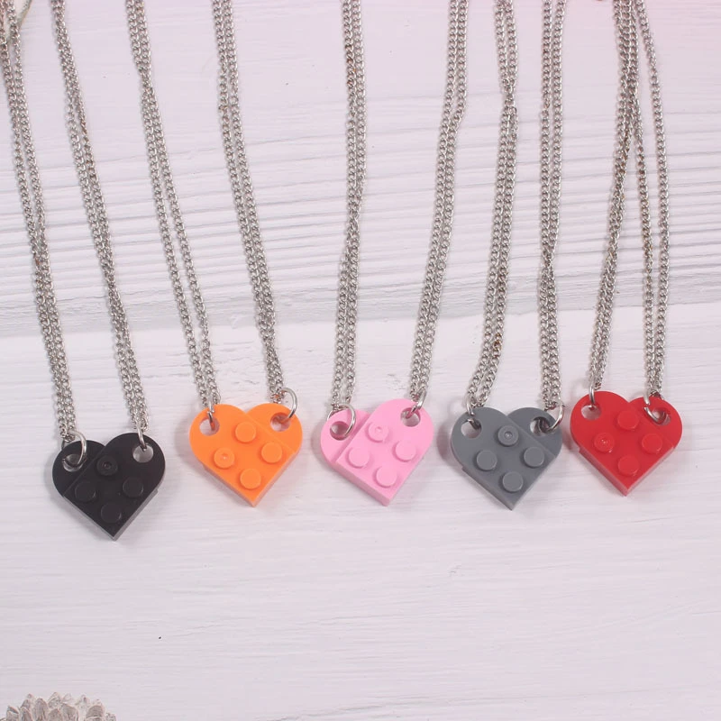 heart lego necklaces