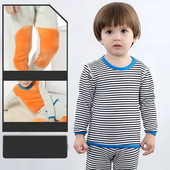 

nanjiren Children's gold velvet warmer baby autumn and winter new underwear sets for boys and girls to keep warm