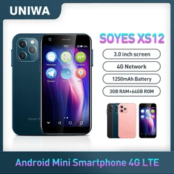 SOYES XS12 Super Mini Smartphone 3.0 inch 3GB 32GB/64GB Android 9.0 Cute Small Cellphone Mobile Phone Gift for Girls Boys
