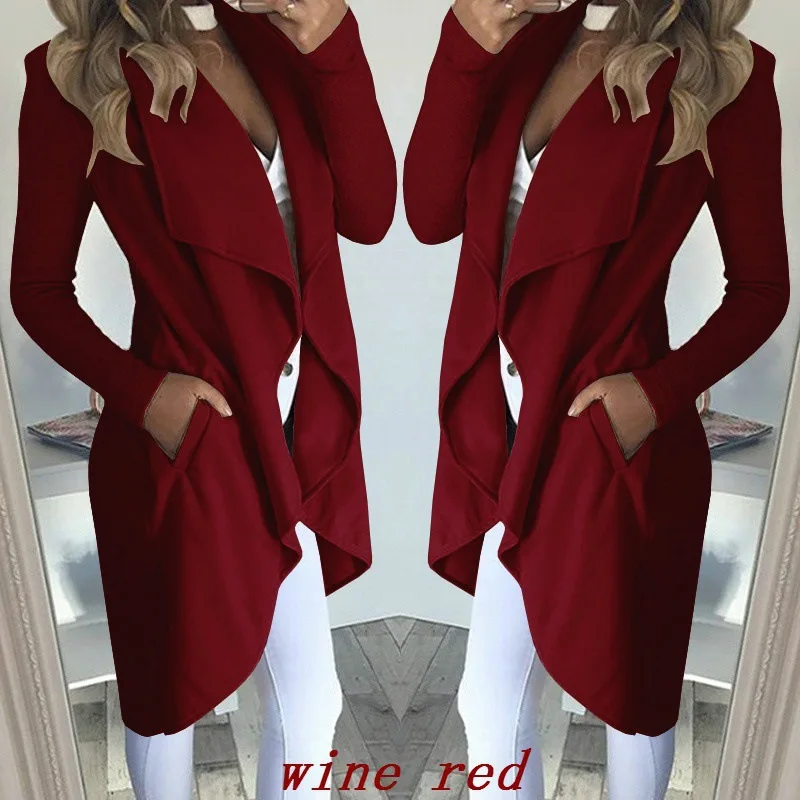 Hot Sale 2020 Autumn/Winter Medium-Length Long Woolen Trench Coat England Style Women Street Tops Temperament Fashion Clothing