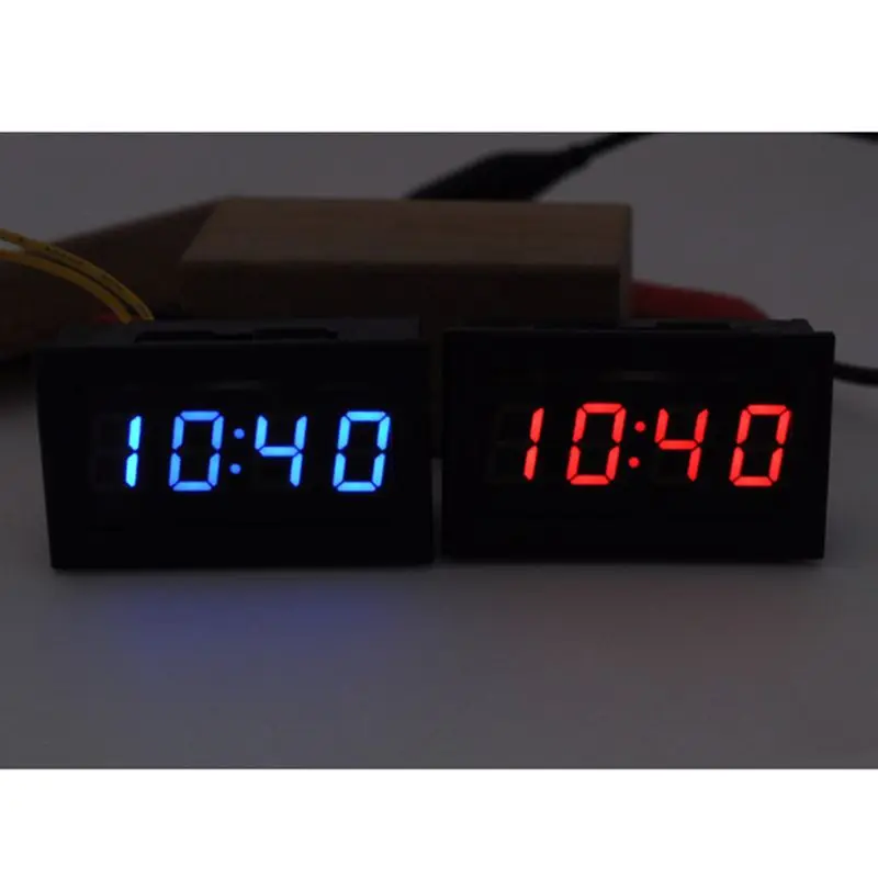 LED DIY Vehicle Electronic Clock KIT Car Motorcycle Timer LED Digital Display Power-off Memory DC4.5-30V Red Green Blue LED DIY Vehicle Electronic Clock KIT Car Motorcycle Timer LED Digital Display Power-off Memory DC4.5-30V Red Green Blue