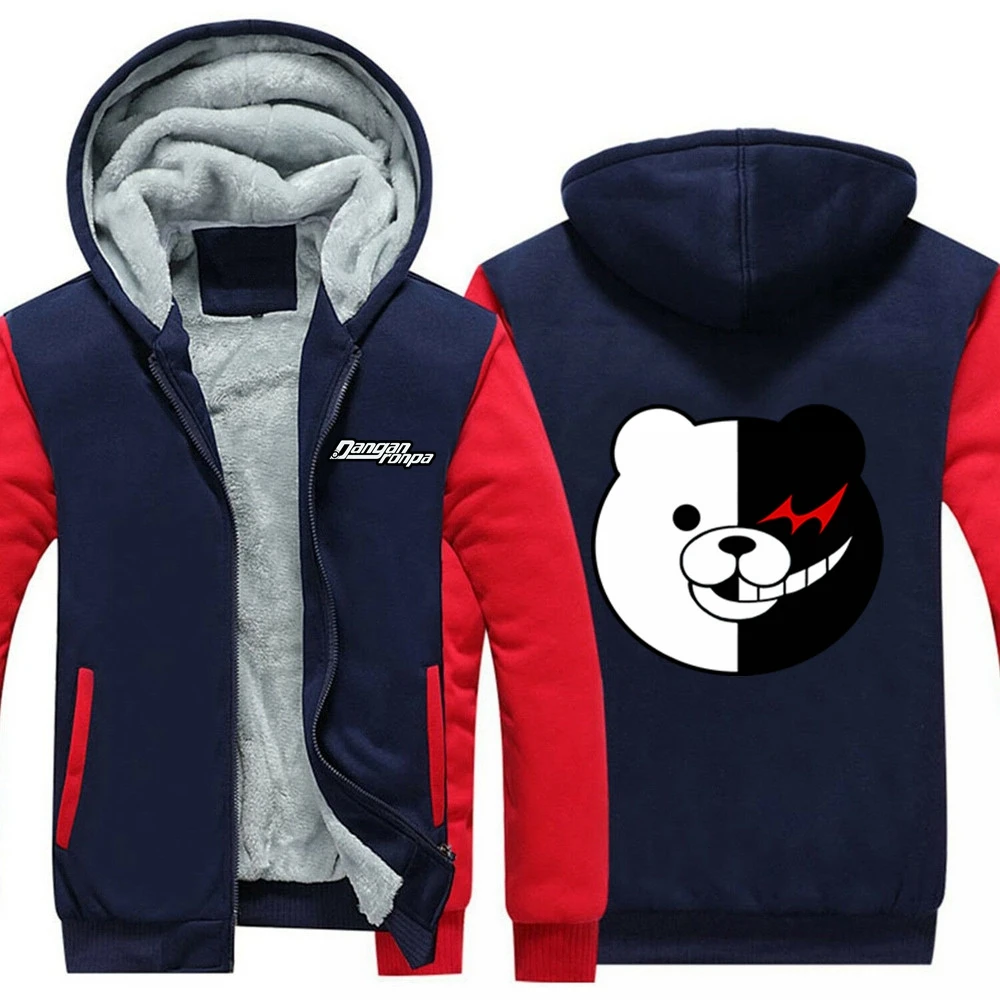 26 стилей, красный Danganronpa логотип Monokuma худи, зимнее повседневное Супер теплое пальто, утолщенные теплые толстовки на молнии с капюшоном, повседневные толстовки - Цвет: Style 25