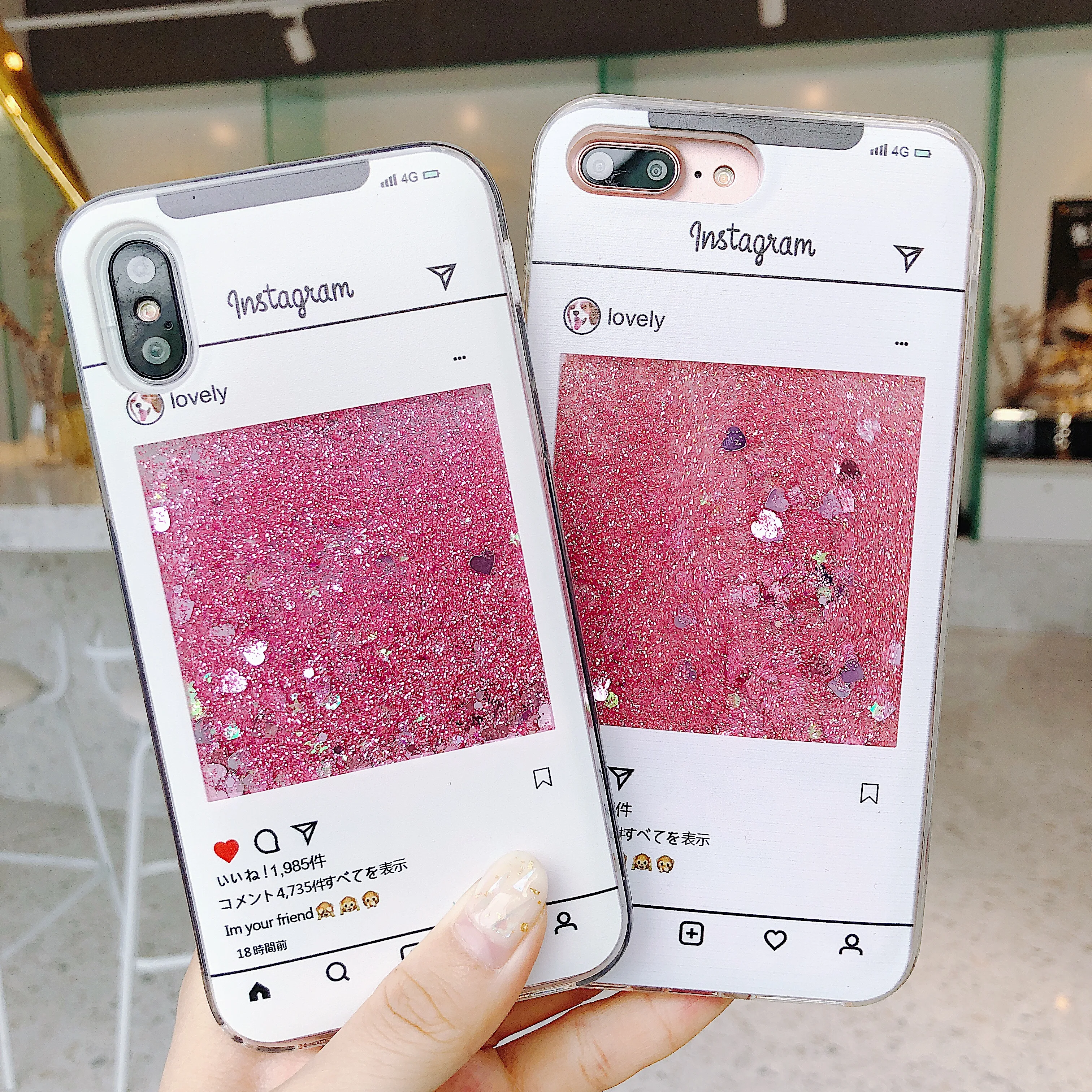 Чехол для iPhone X XS XSMAX Liquid heart Quicksand розовый чехол для iPhone 6 6S 7 8 Plus 11 Pro ProMax Quick sand TUP Чехлы Coque