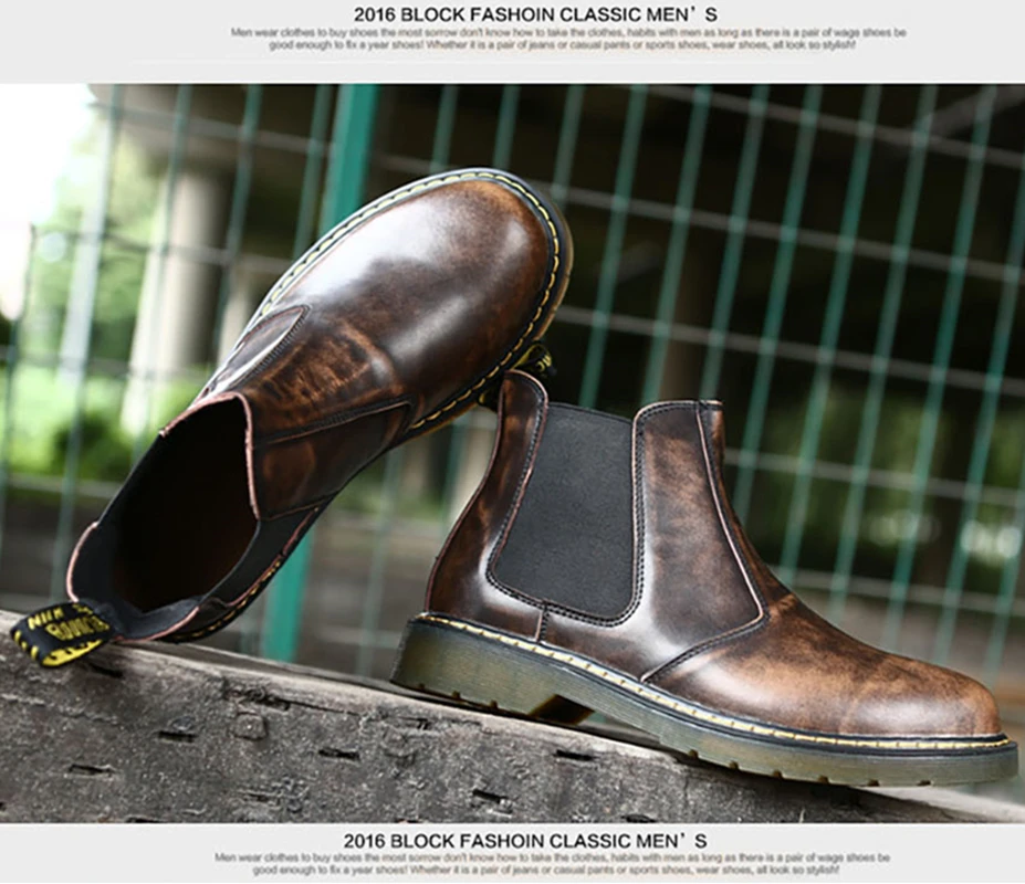 39-47 кожаные ботинки мужские брендовые модные удобные повседневные мужские ботинки# NX8115