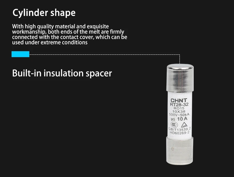 CHINT RT28-32 500V 45-62 Гц RO15 предохранитель 2A 4A 6A 10A 16A 20A 25A 32A переменного тока защита от перегрузки и защита от короткого замыкания
