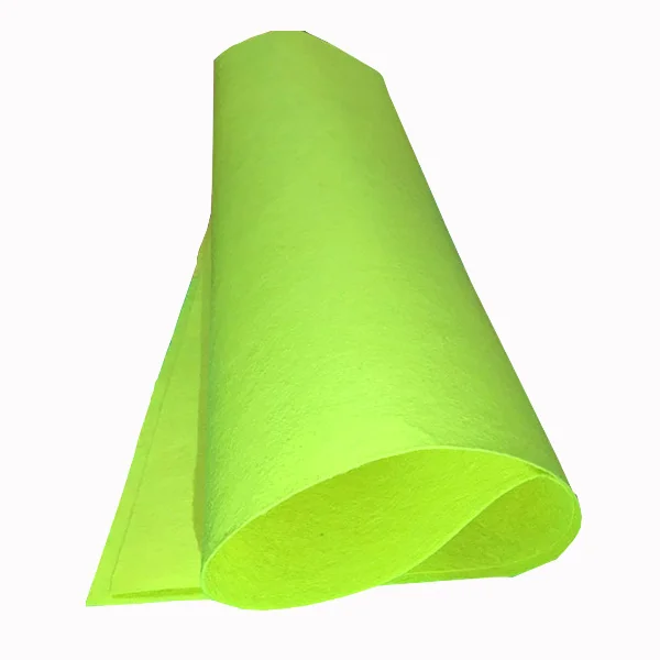 50*40 см 1 мм Нетканая фетровая Полиэстеровая ткань DIY Детские принадлежности для материал для изготовления кукол аксессуары поштучная - Цвет: Fluorescent green